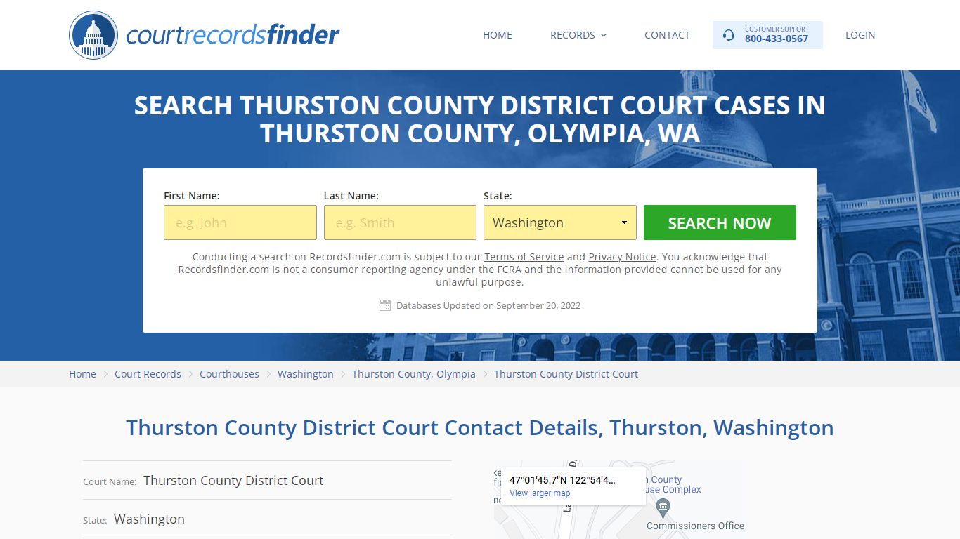 Thurston County District Court Case Search - RecordsFinder